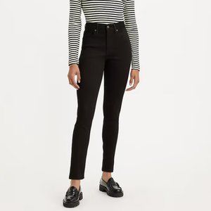 Levi's Black 721 High Rise Skinny Jeans 24" inseam size 27